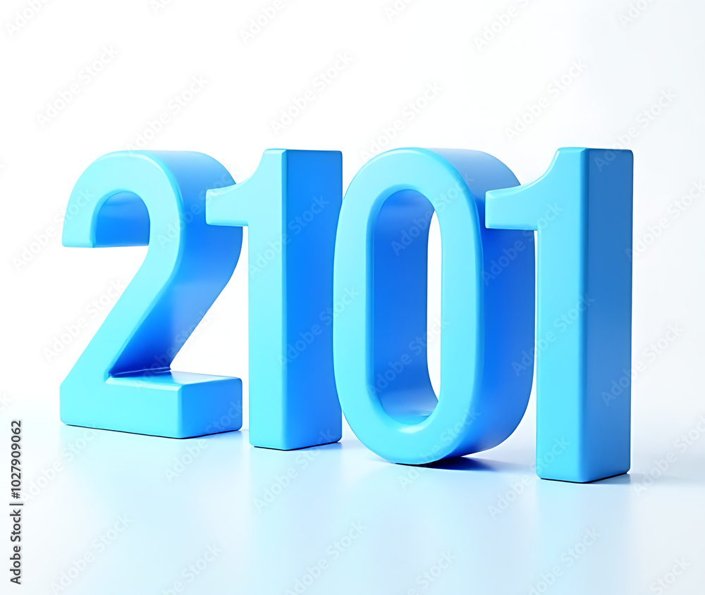 futuristic three dimensional display number shines brightly brilliant blue hue immaculate white futuristic three dimensional display number shines brightly brilliant blue hue immaculate white