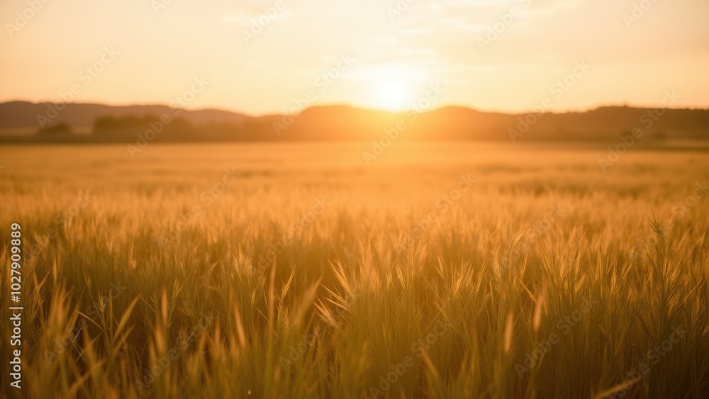 Golden Fields at Sunset for Calmness and Serenity Golden Fields at Sunset for Calmness and Serenity