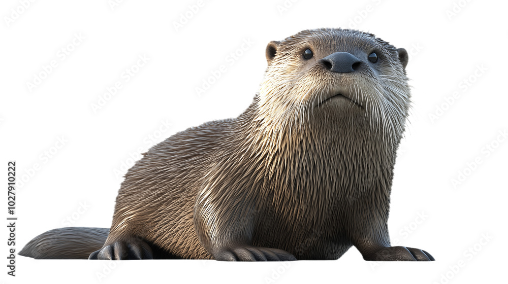 Otter on transparent background, png. Otter on transparent background, png.