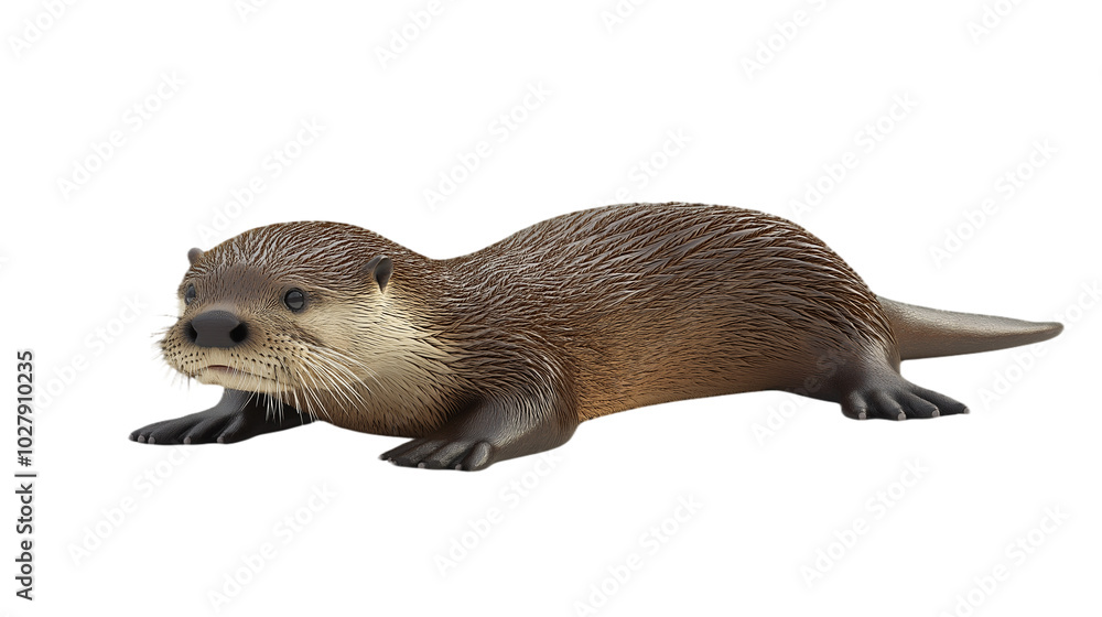 Otter on transparent background, png. Otter on transparent background, png.