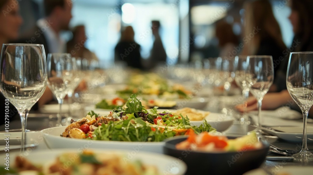Fototapeta premium Lunch for business and food testing