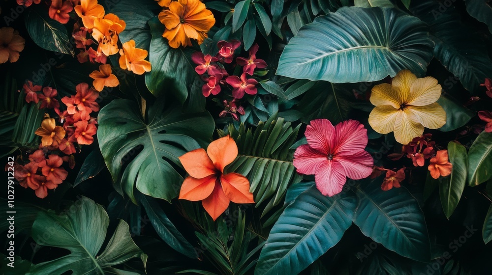 Lush Tropical Floral Pattern Lush Tropical Floral Pattern