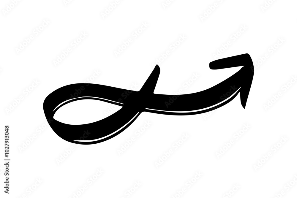 hand drawing simple arrow black color hand drawing simple arrow black color