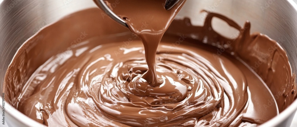 Chef Pours Melted Chocolate Over Ice Cream Delight Chef Pours Melted Chocolate Over Ice Cream Delight