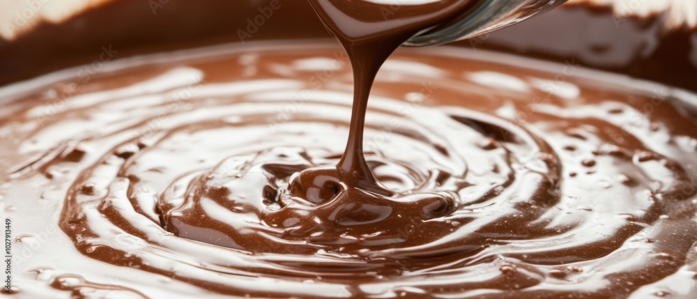 Chef Pouring Melted Chocolate Over Ice Cream Chef Pouring Melted Chocolate Over Ice Cream