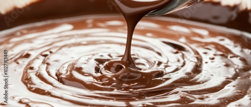 Chef Pouring Melted Chocolate Over Ice Cream