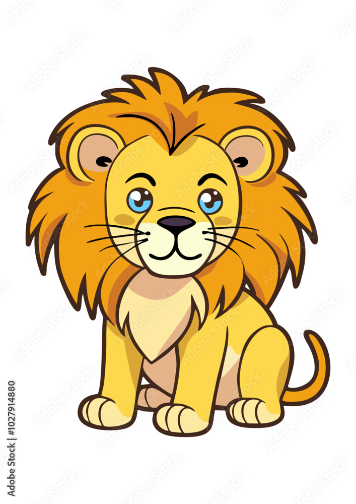 lion cartoon isolated on white lion cartoon isolated on white