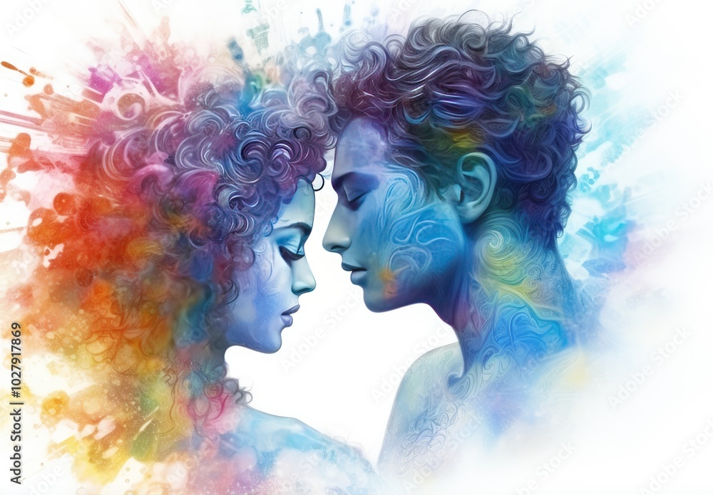 Handsome man hugging his sensual girlfriend. The spouses gently embrace each other. Couple in love. Romantic dance of a guy and a girl. Illustration for cover, card, interior design, decor or print. Handsome man hugging his sensual girlfriend. The spouses gently embrace each other. Couple in love. Romantic dance of a guy and a girl. Illustration for cover, card, interior design, decor or print.