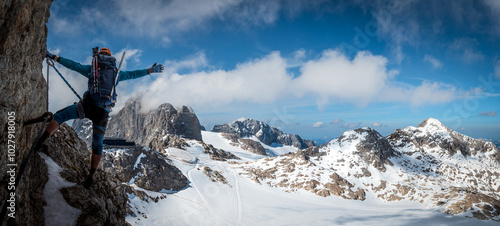 Obraz na płótnie Dachstein, Hunerkogel - Austria, Alpy, widok z Koppenkarstein, w salonie