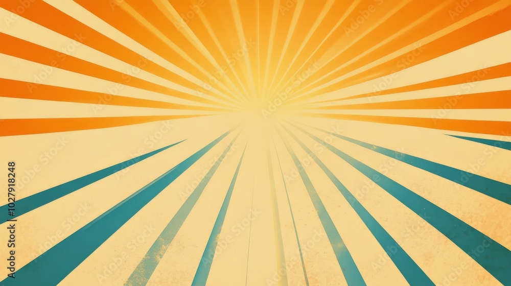 Fototapeta premium Radiant Retro Sunburst Background