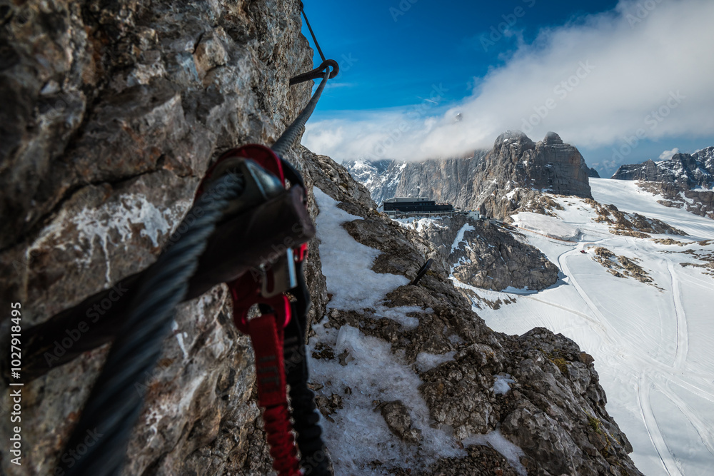 Dachstein, Hunerkogel - Austria, Alpy, widok z Koppenkarstein,