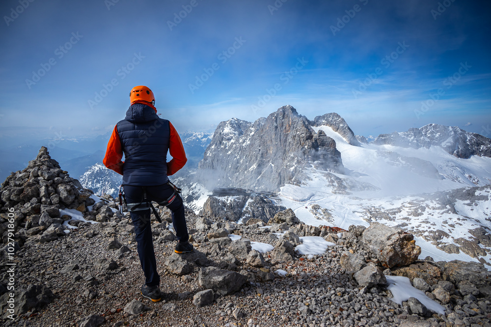 Dachstein, Hunerkogel - Austria, Alpy, widok z Koppenkarstein,