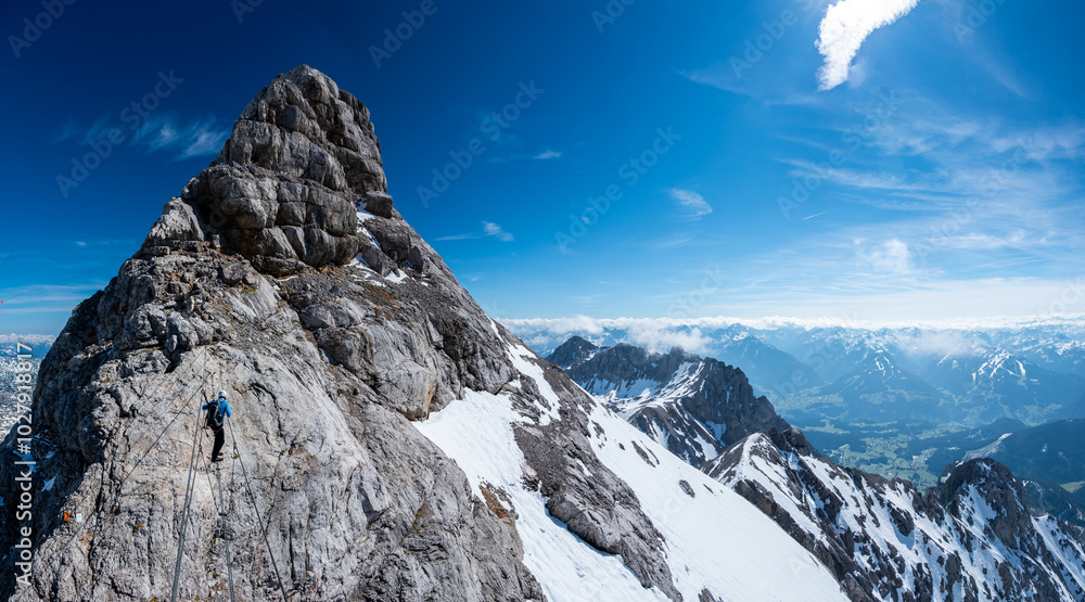 Dachstein, Hunerkogel - Austria, Alpy, widok z Koppenkarstein,