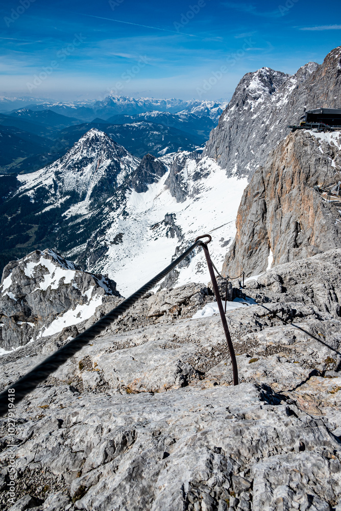 Dachstein, Hunerkogel - Austria, Alpy, widok z Koppenkarstein,
