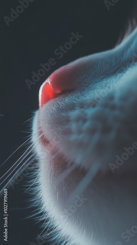 Surreal Cat with Iridescent Colors, High Resolution Fantasy Art Generative AI photo