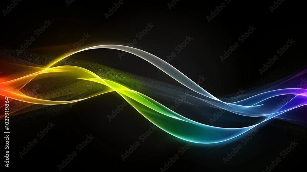 Naklejka premium Abstract colorful waves creating a beautiful design