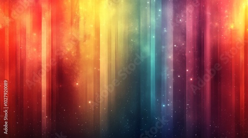 Vibrant Rainbow Lights Abstract Background