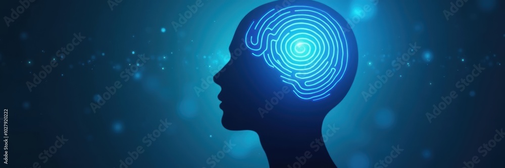 A creative representation of a human head with a maze-like brain design, symbolizing intelligence, problem-solving, and innovation in technology and psychology.