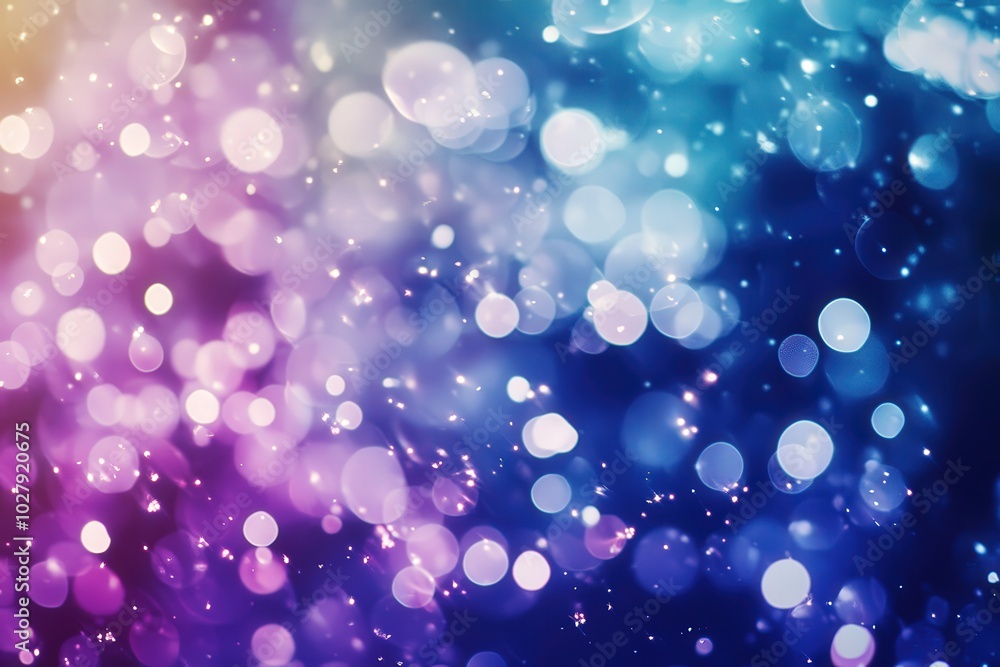 Colorful bokeh lights create a dreamy atmosphere with purple and blue tones for artistic backgrounds or celebratory events Colorful bokeh lights create a dreamy atmosphere with purple and blue tones for artistic backgrounds or celebratory events