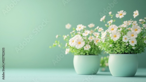 Daisy Flowers in Pastel Pots