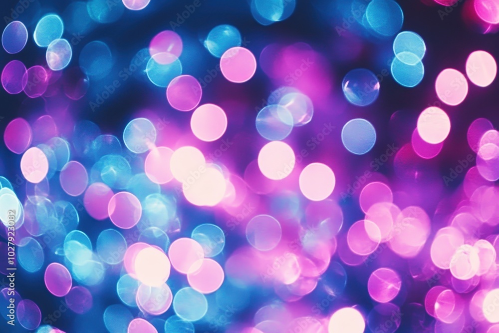 Colorful bokeh lights create a vibrant atmosphere in an enchanting display during a nighttime event in an urban setting Colorful bokeh lights create a vibrant atmosphere in an enchanting display during a nighttime event in an urban setting