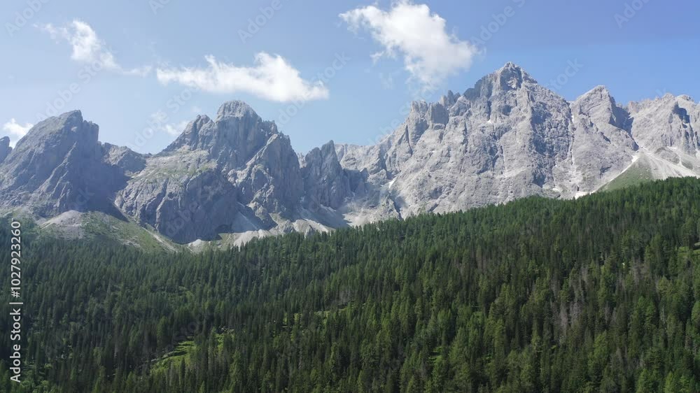 aerial view of the peaks of the Rocca dei Baranci in Trentino Alto Adige aerial view of the peaks of the Rocca dei Baranci in Trentino Alto Adige