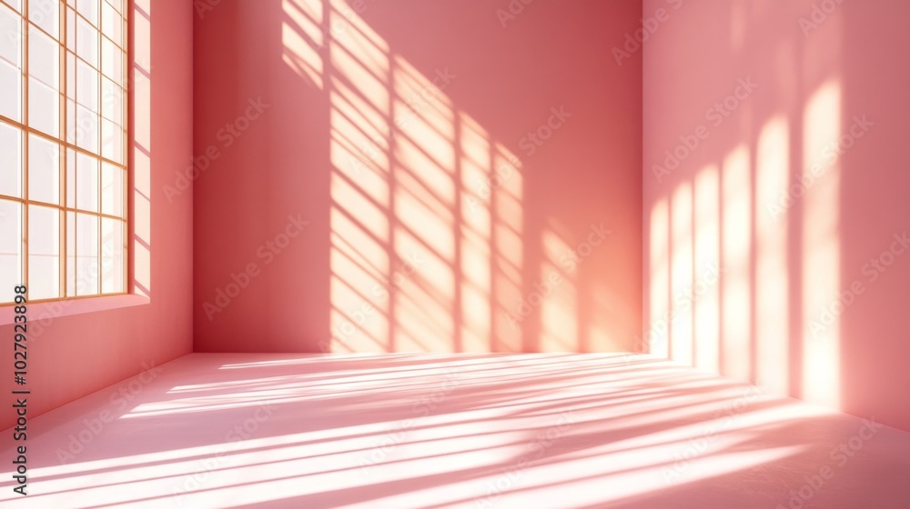 Sunlit Pink Room with Shadows Sunlit Pink Room with Shadows