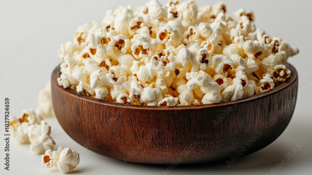 Bowl of Popcorn on a Table Bowl of Popcorn on a Table