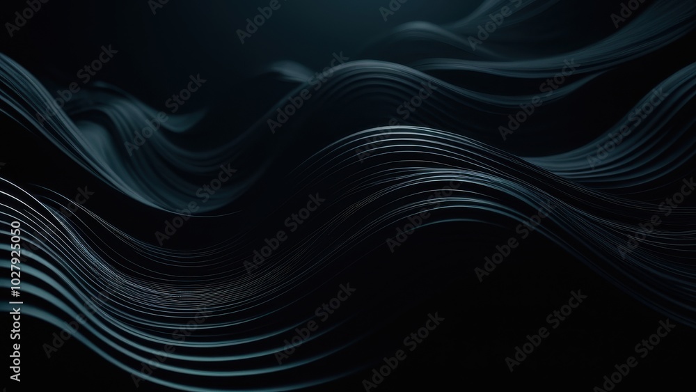 Naklejka premium Moody dark absract background with bold contrasts and fluid forms. Great for wallpapers, promotional graphics, or artistic showcases. Enhance your project with this striking design.