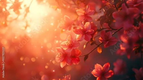 Beautiful Blossoms in Sunlit Glow