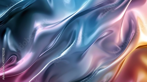 Abstract Liquid Flowing in Color Gradient
