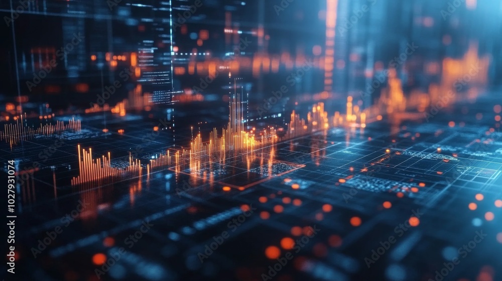 Abstract Digital Stock Market Background Abstract Digital Stock Market Background