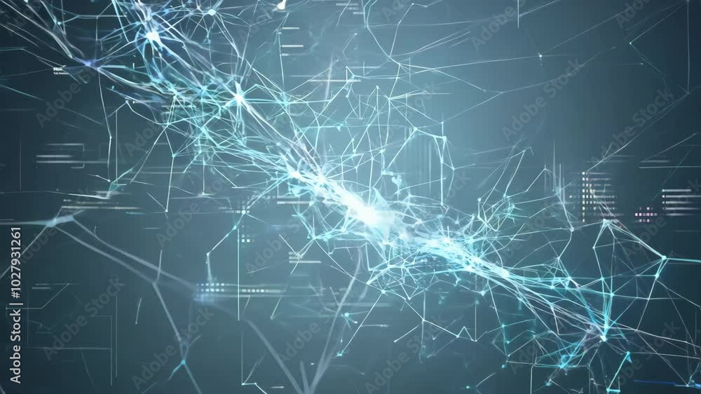 Network connecting data points with lines forming constellation Network connecting data points with lines forming constellation