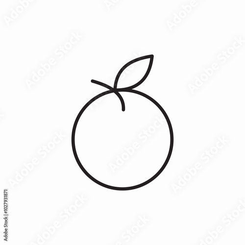 orange fruit icon sign vector