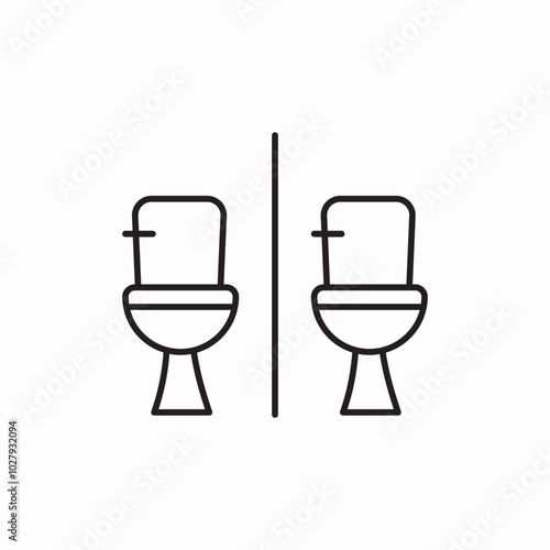 public toilet icon sign vector