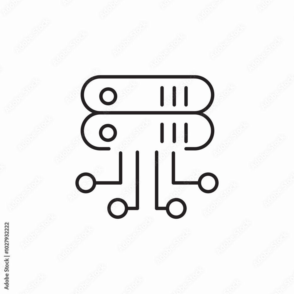 server hierarchy icon sign vector server hierarchy icon sign vector