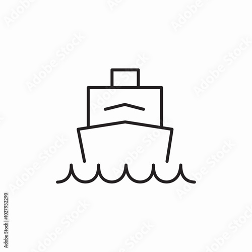 ship sea icon sign vector