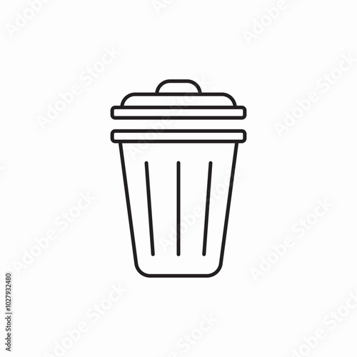 trash bin icon sign vector