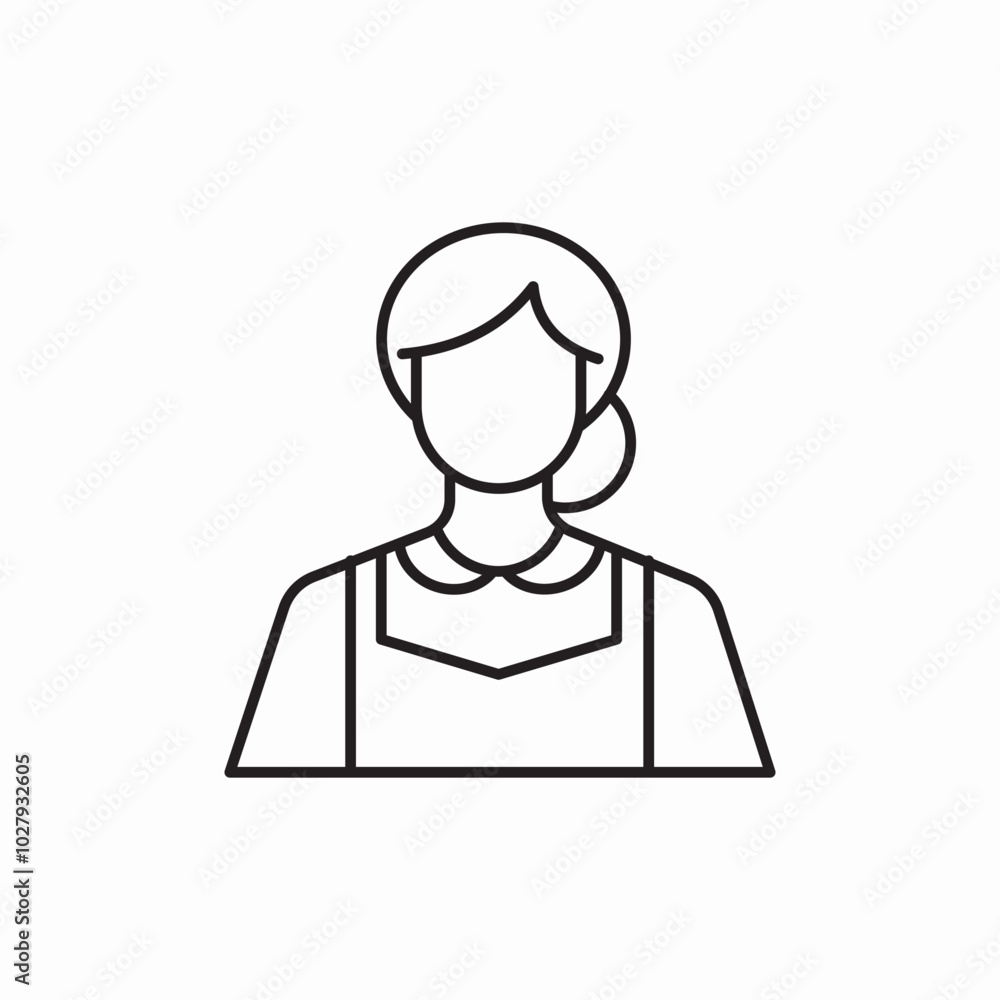 woman housewife icon sign vector woman housewife icon sign vector