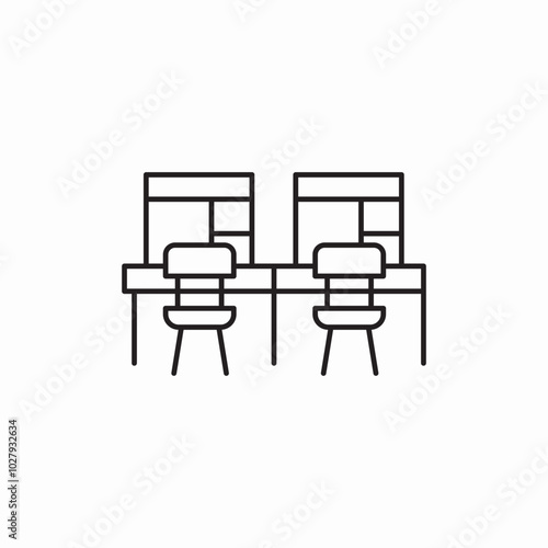 working place icon sign vector
