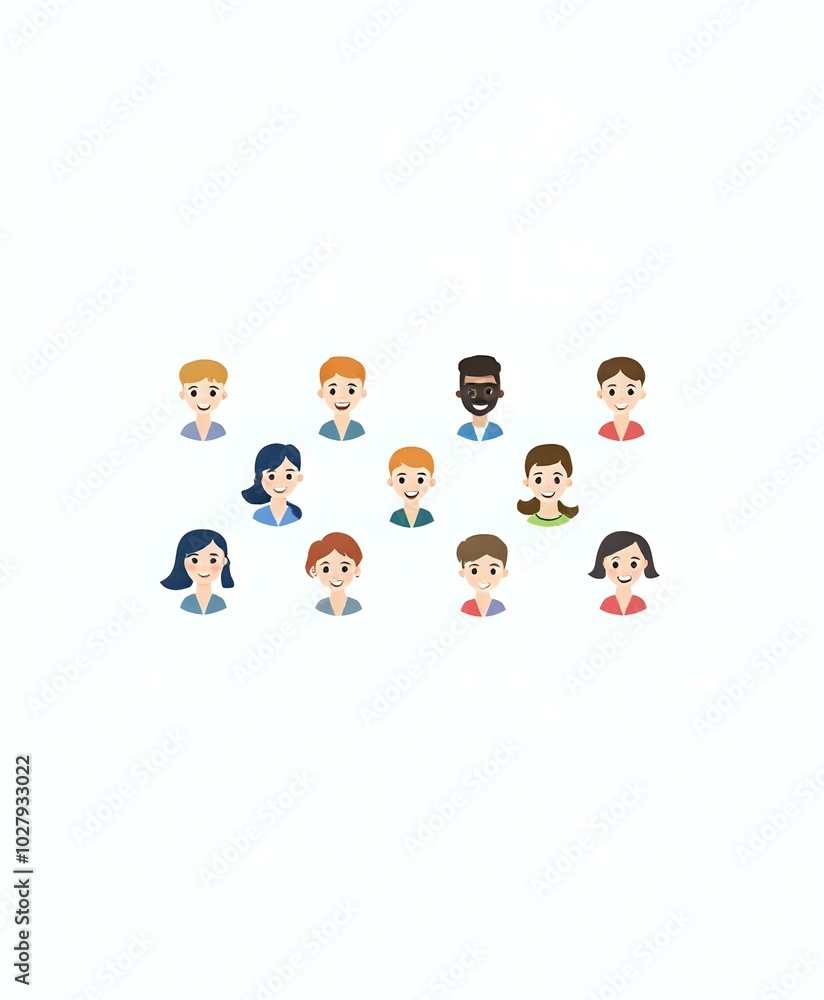 Dynamic Group Gathering with Diversity of Colors and Emotions, 4:5 Aspect Ratio Dynamic Group Gathering with Diversity of Colors and Emotions, 4:5 Aspect Ratio