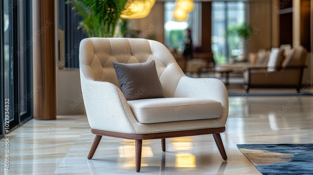 Modern Luxury Armchair in Elegant Interior Modern Luxury Armchair in Elegant Interior