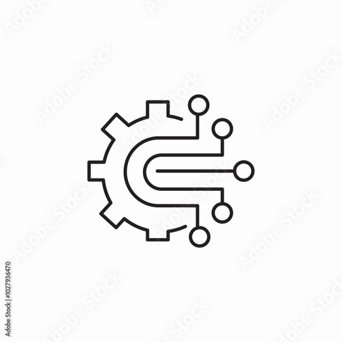 ai technology icon sign vector