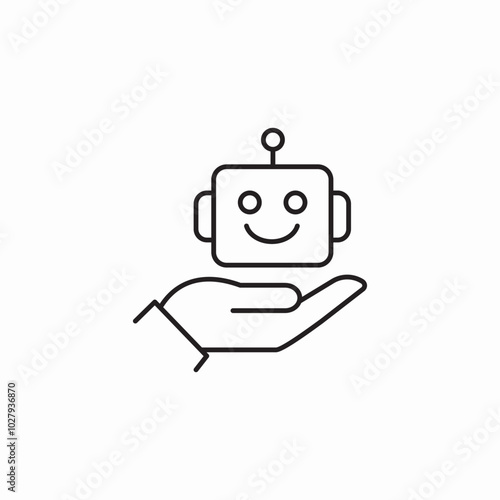 chat bot icon sign vector