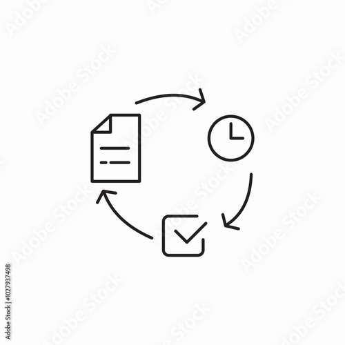 programmatic job sequencing icon sign vector