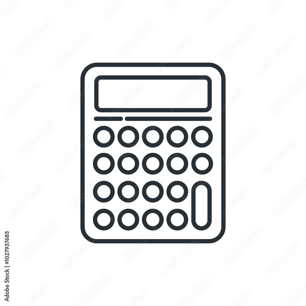 Calculator line icon. Mathematics, education concept. Isolated vector illustration Calculator line icon. Mathematics, education concept. Isolated vector illustration