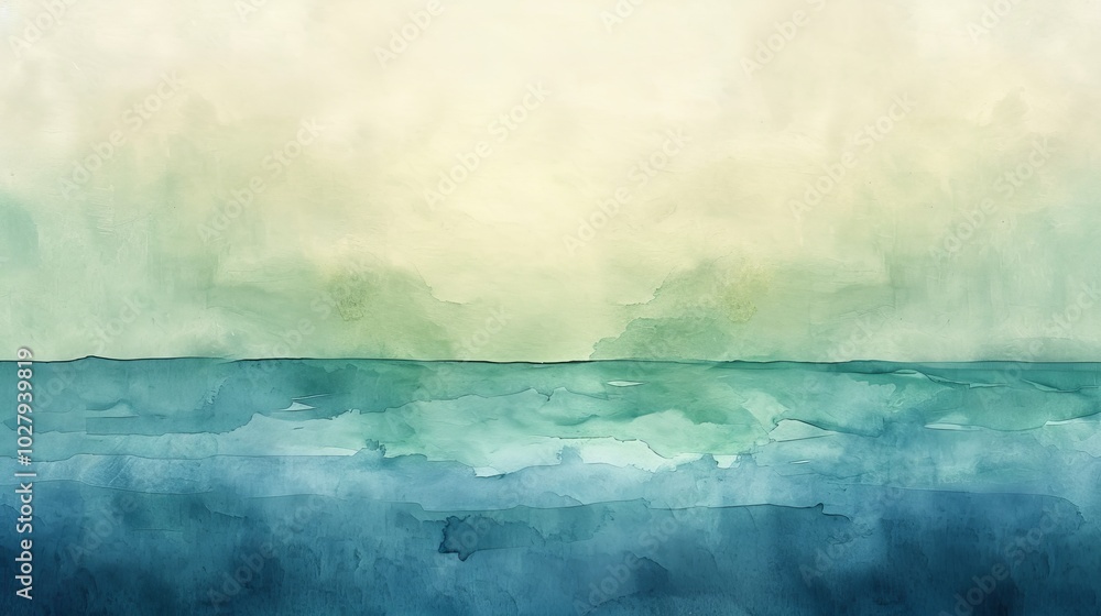 Naklejka premium Soft pastel watercolor background, gentle blend of pink, blue, and yellow, ideal for spring-themed designs