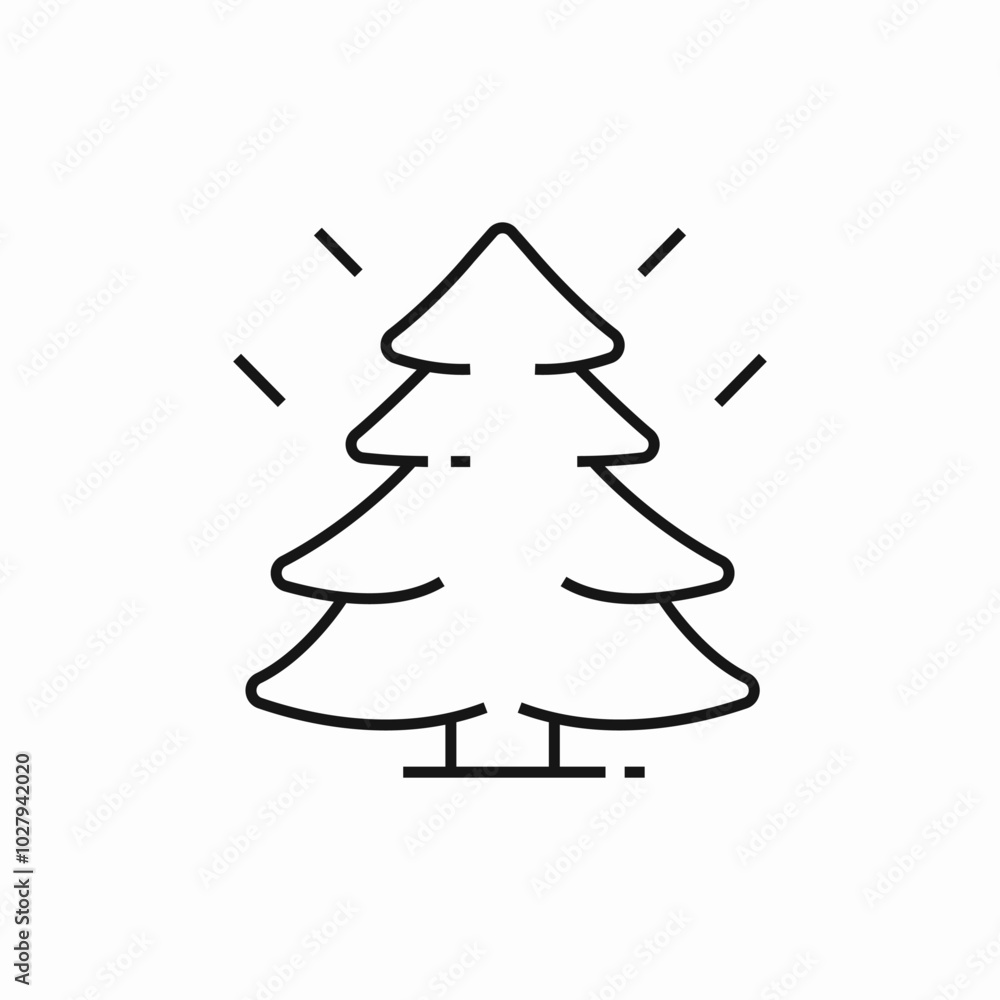 fir tree icon sign vector fir tree icon sign vector
