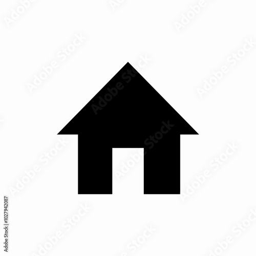 house estate solid icon sign vector