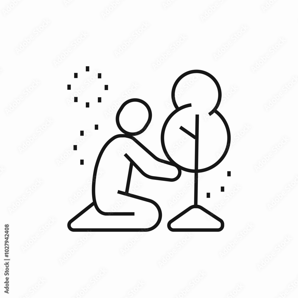 plant tree icon sign vector plant tree icon sign vector